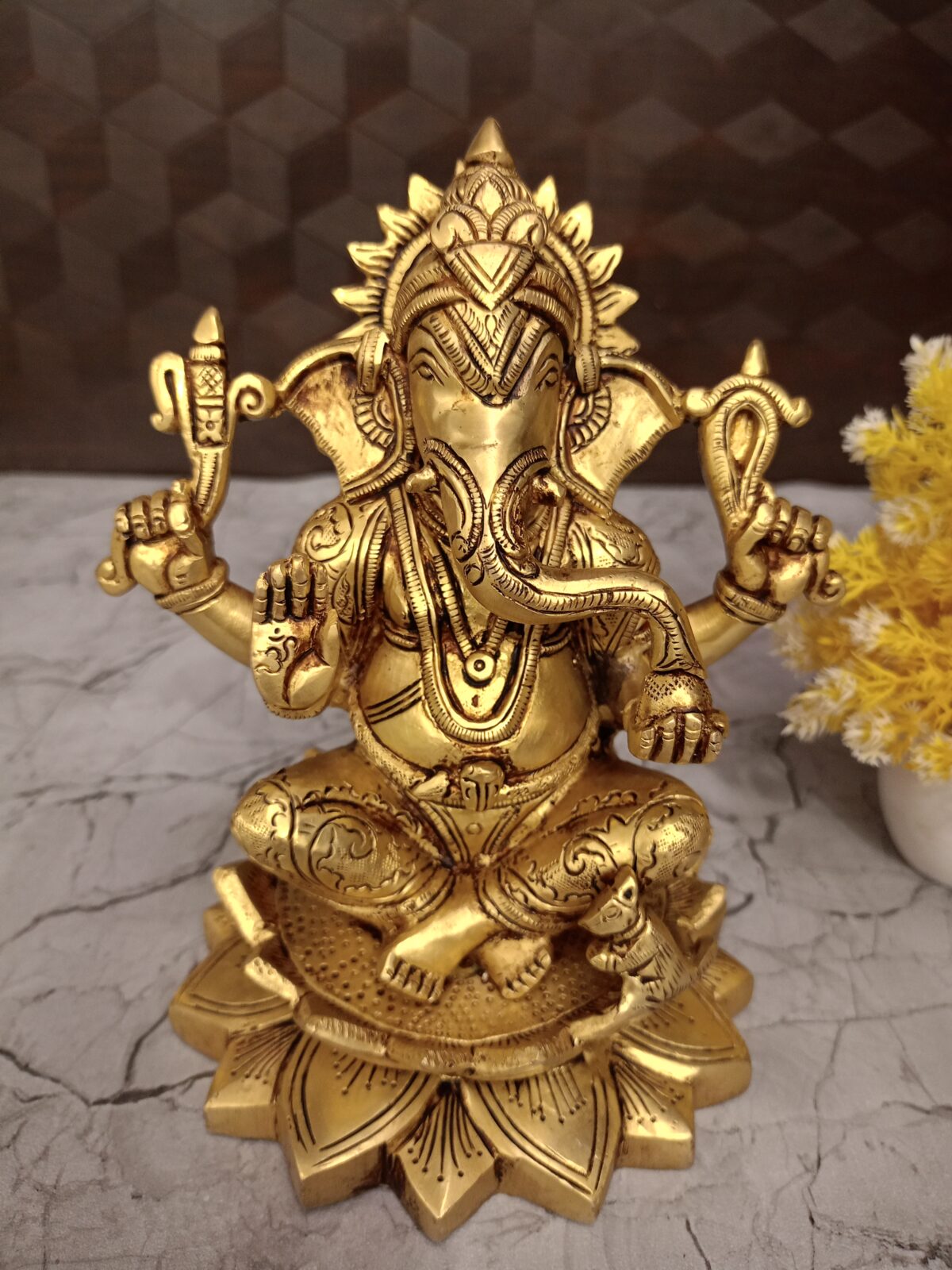 Brass ganesha idol pooja gift vgocrt coimbatore india scaled