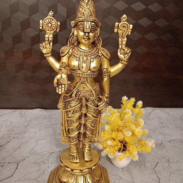 Buy Brass Perumal Statue 16" For Pooja