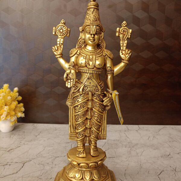 Buy Brass Perumal Statue 16" For Pooja