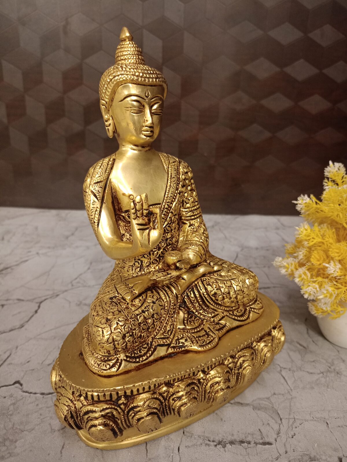 brass buddha idol pooja home decor gift vgocart coimbatore india2 scaled