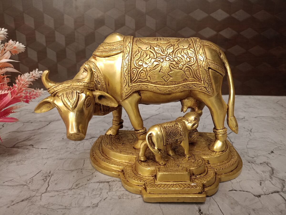 brass cow calf pooja gift vgocart coimbatore india 1 scaled