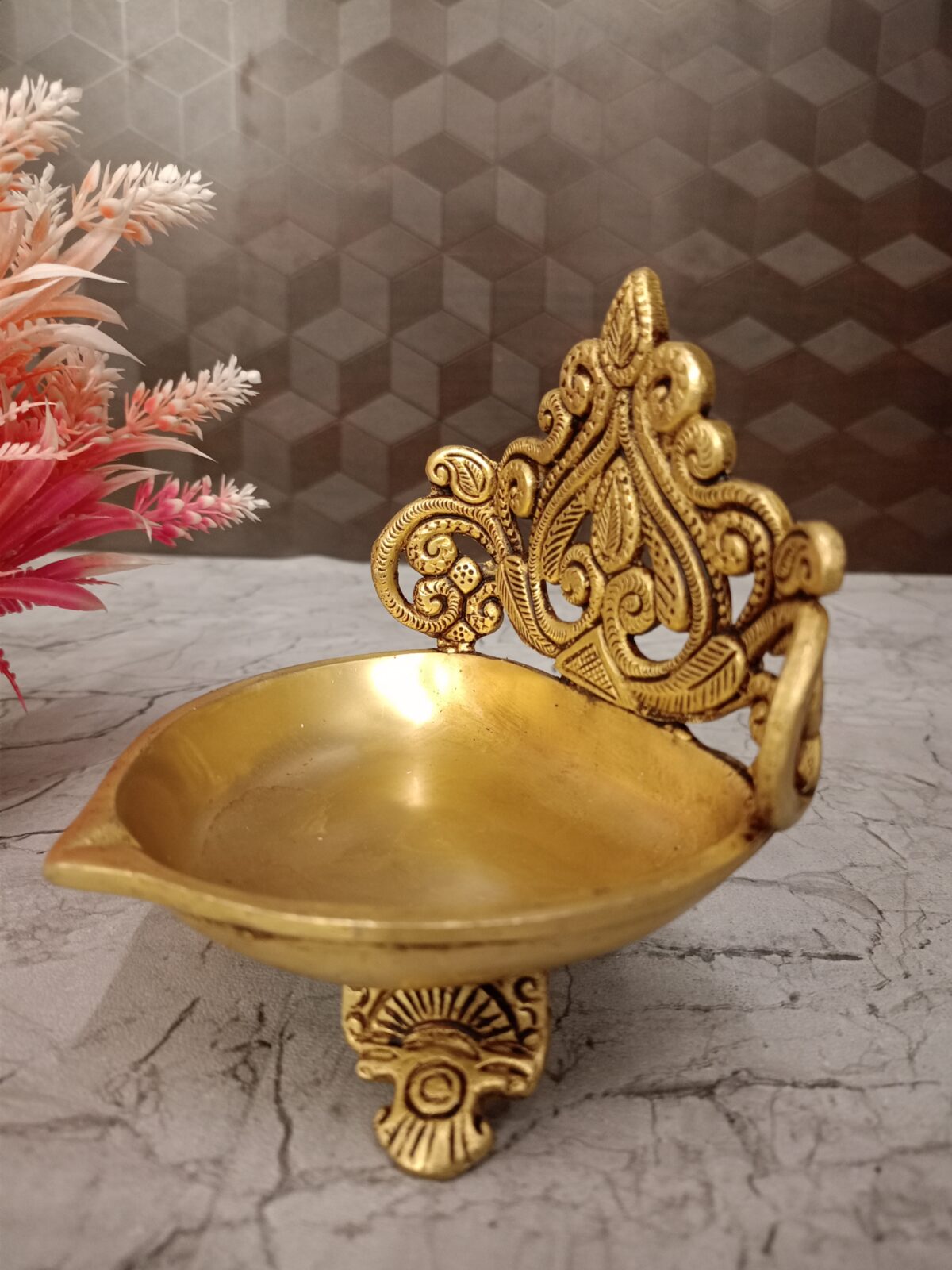 brass designer diya pooja gift antique coimbatore india2 scaled