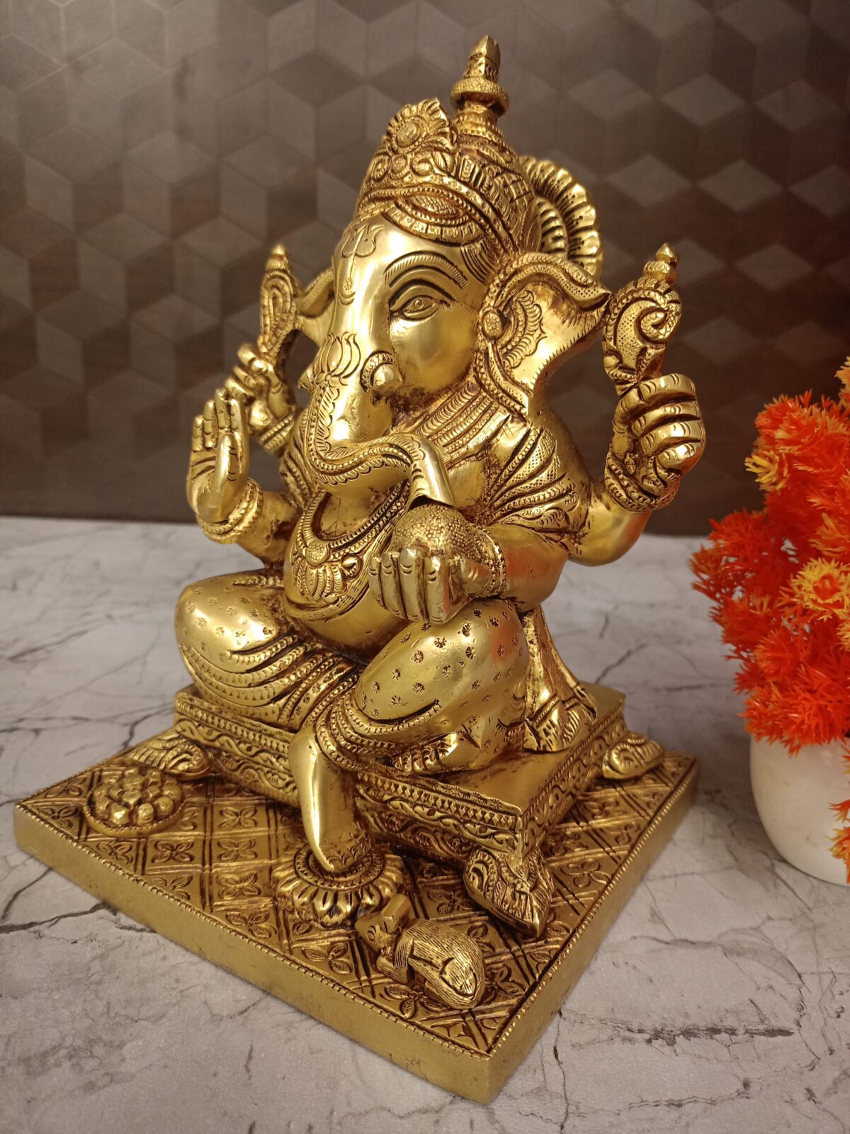 brass ganesha idol pooja gift vgocart coimbatore india1 3 scaled