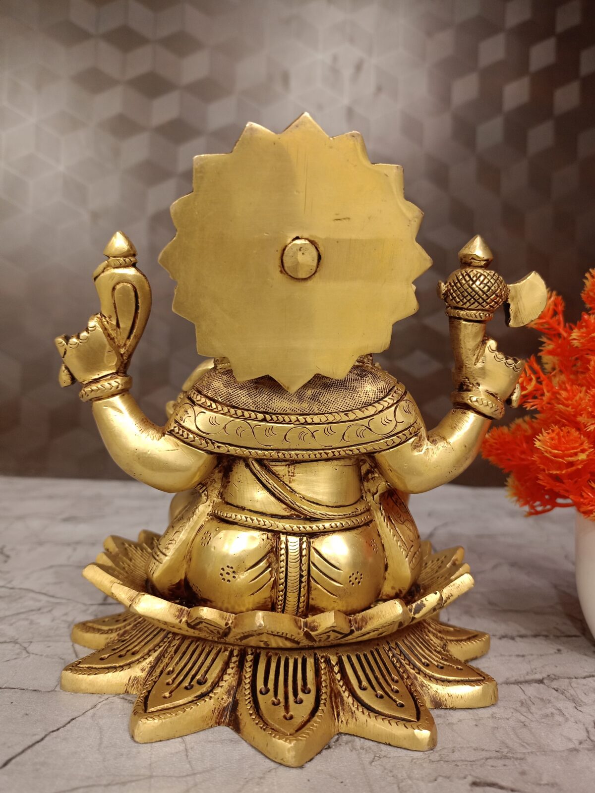 brass ganesha sitting on lotus base vgocart coimbatore india24 scaled