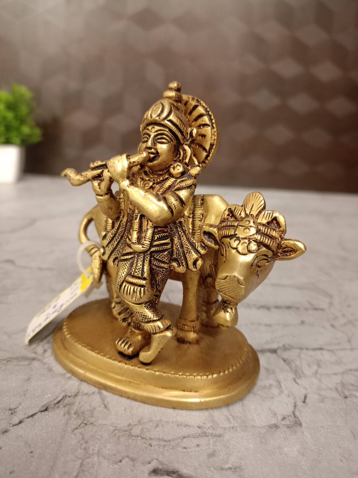 brass krishnar cow pooja gift vgocart coimbatore india1 scaled