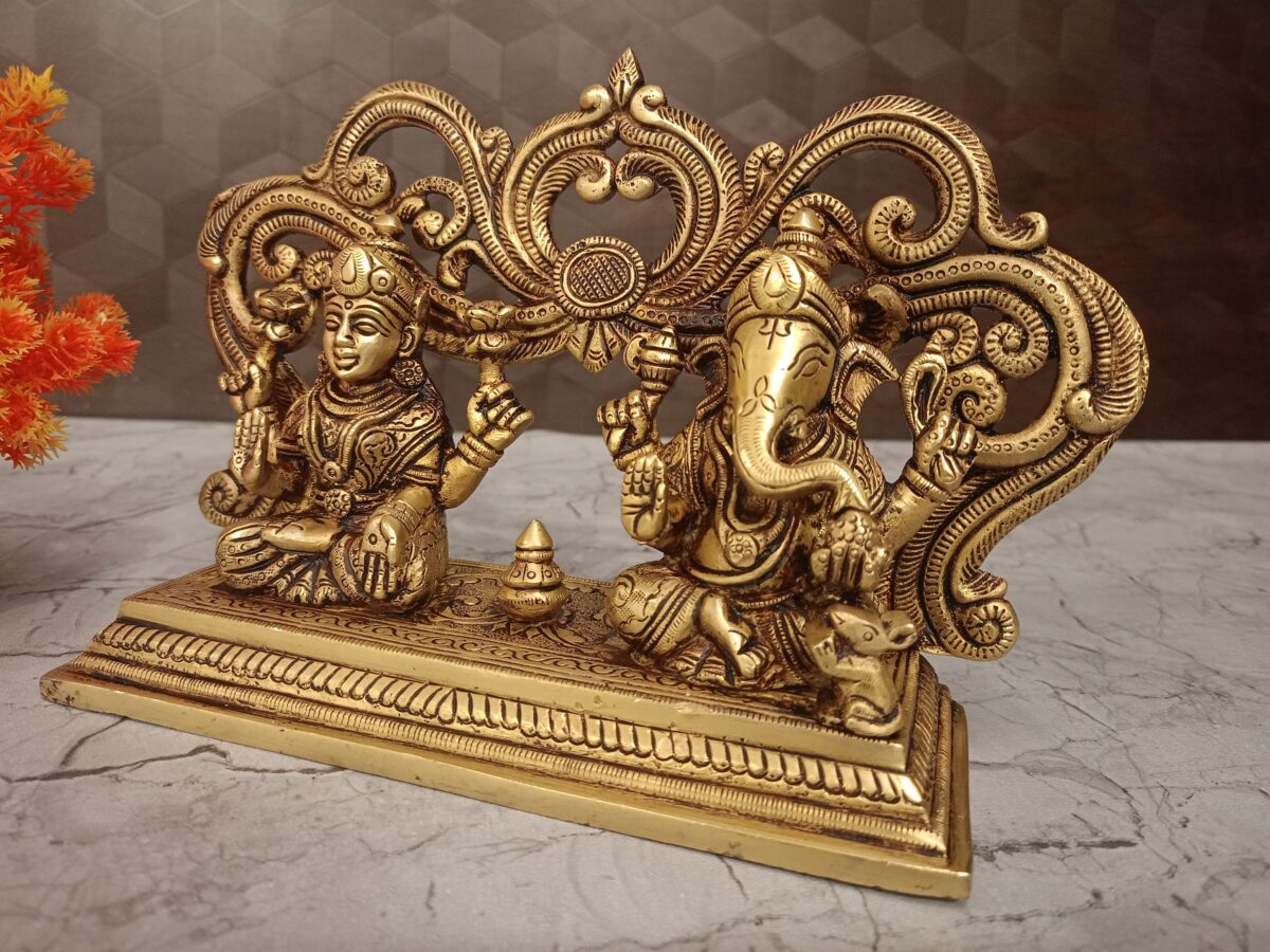 brass lakshmi ganesha idol pooja gift vgocart coimbatore india1 scaled