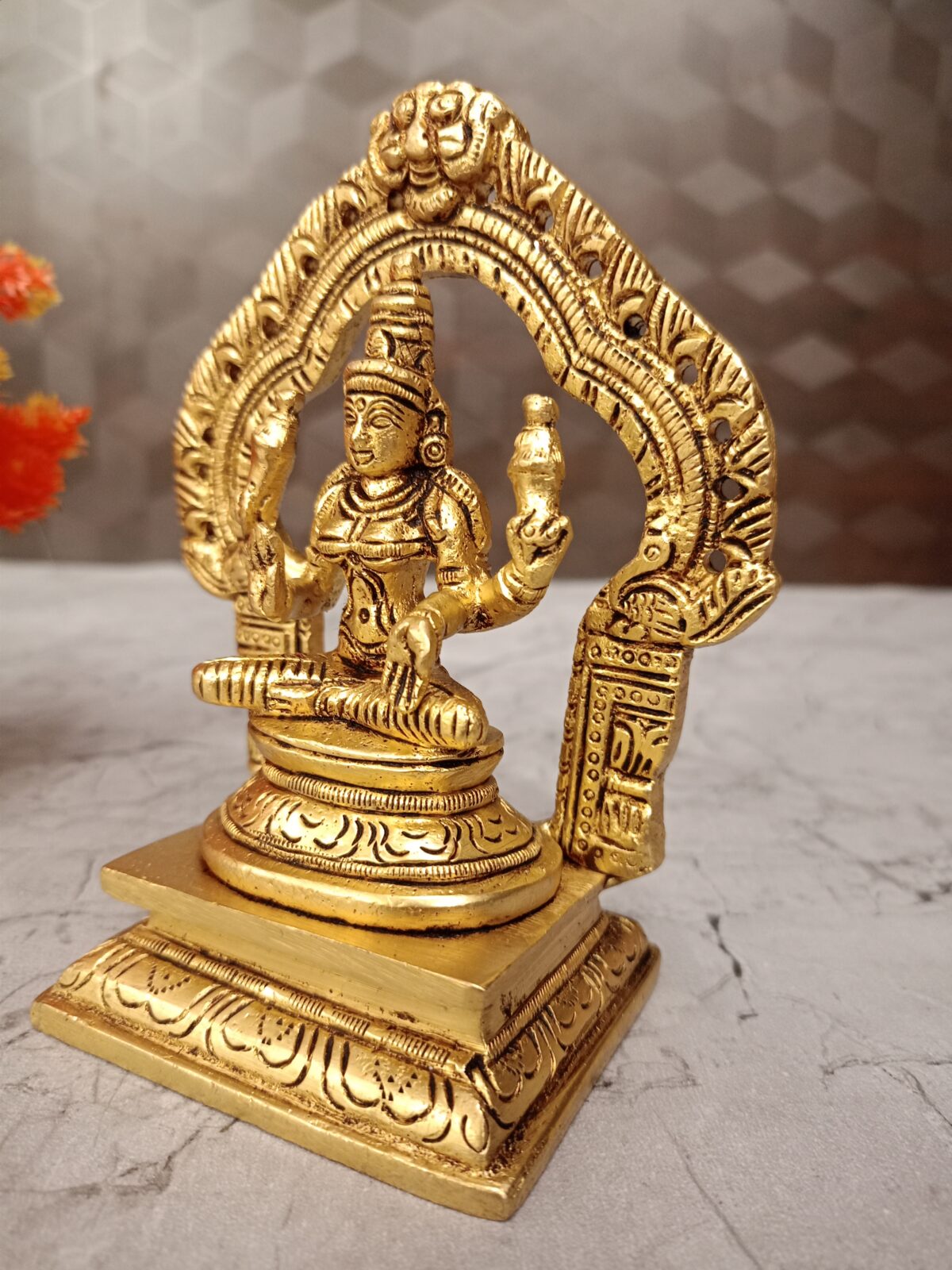 brass lakshmi idol pooja gift antique handcraft coimbatore india1 scaled