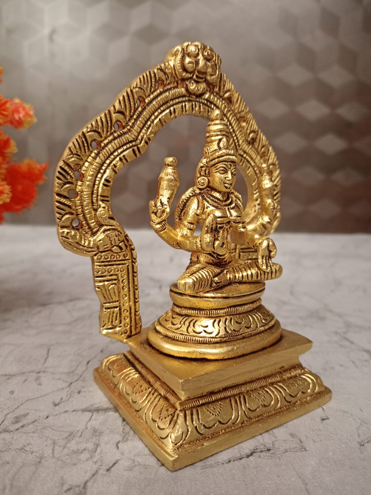 brass lakshmi idol pooja gift antique handcraft coimbatore india2 scaled