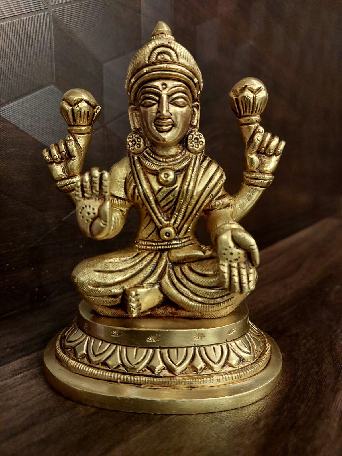 brass lakshmi oval base idol pooja giftvgocart coimbatore india scaled