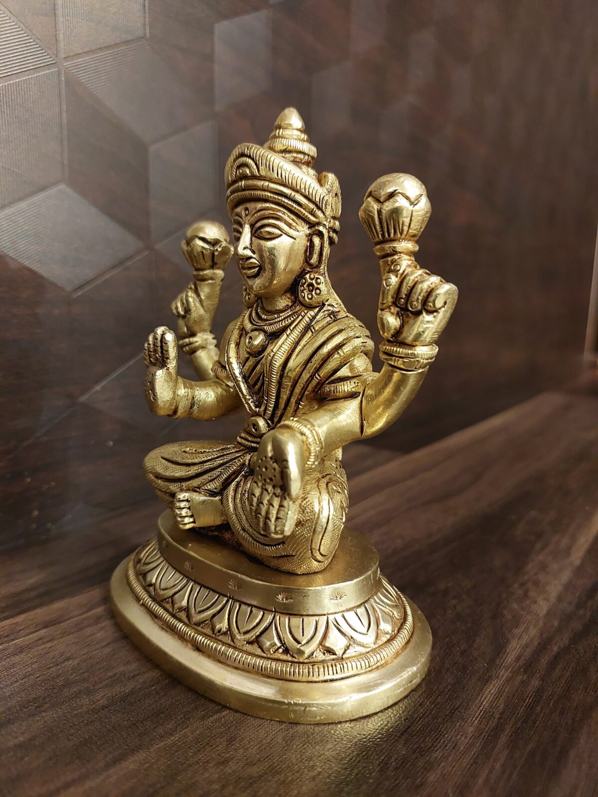 brass lakshmi oval base idol pooja giftvgocart coimbatore india2 scaled