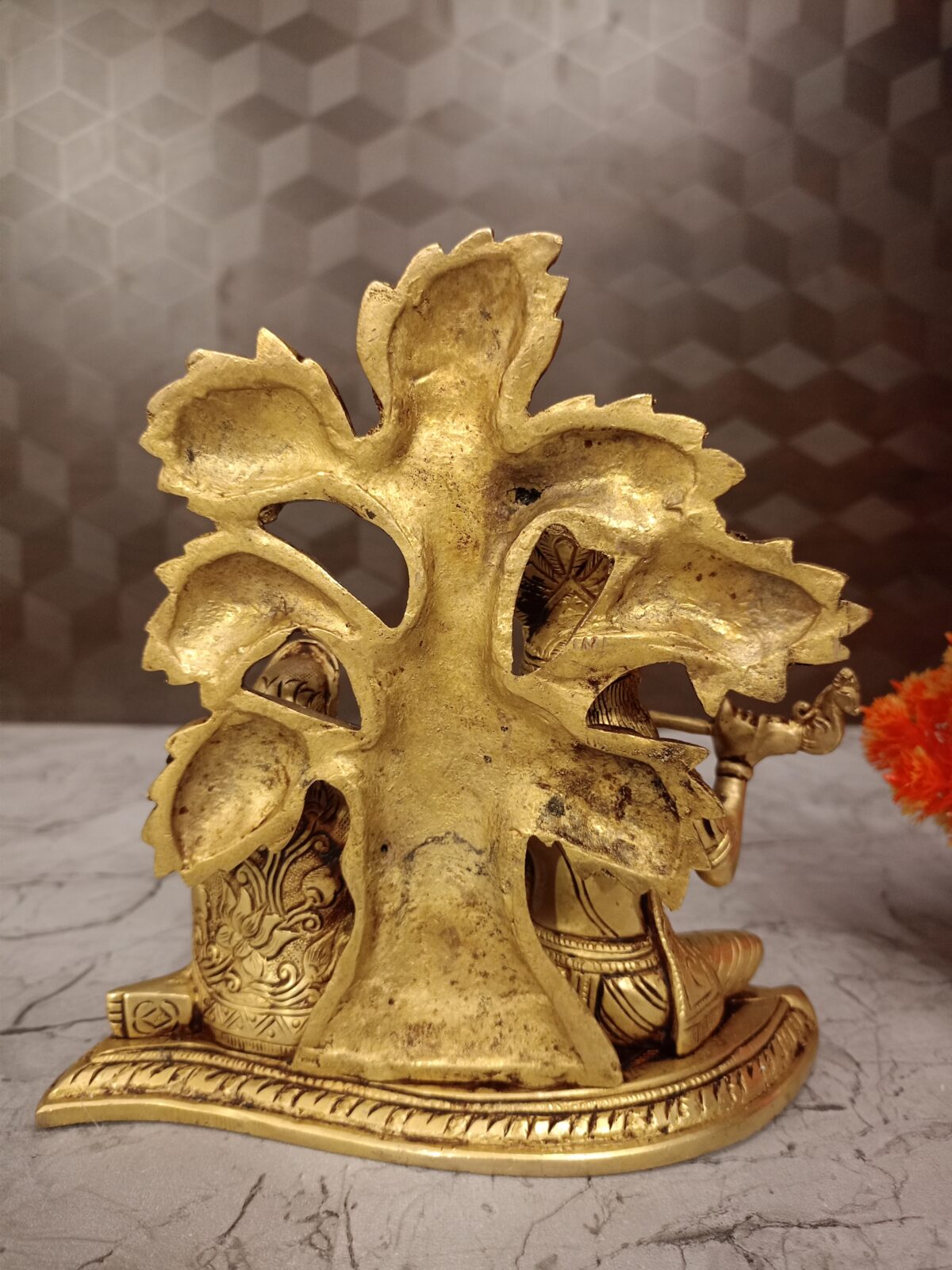 brass radha krishna idol tree pooja gift antique vgocart coimbatore india1 scaled