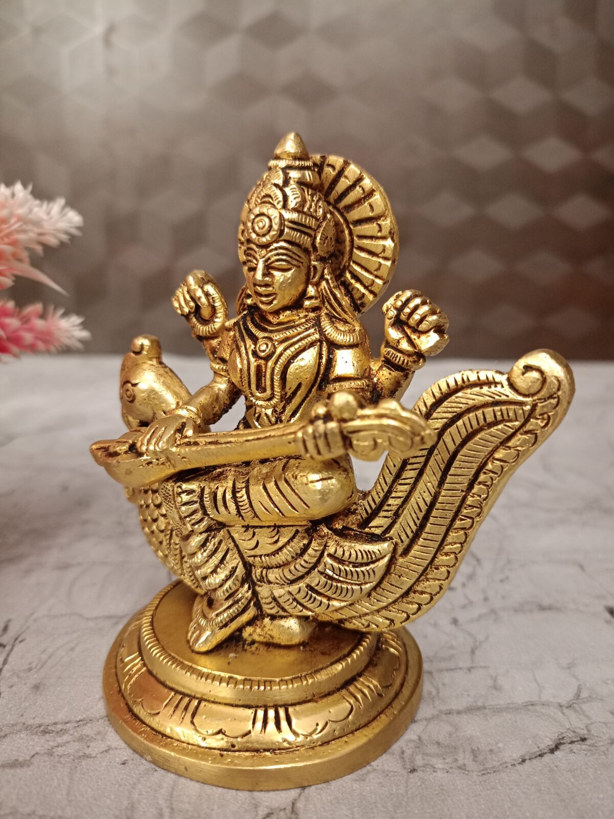 brass saraswathi annam idol pooja gift vgocart coimbatore india1 scaled