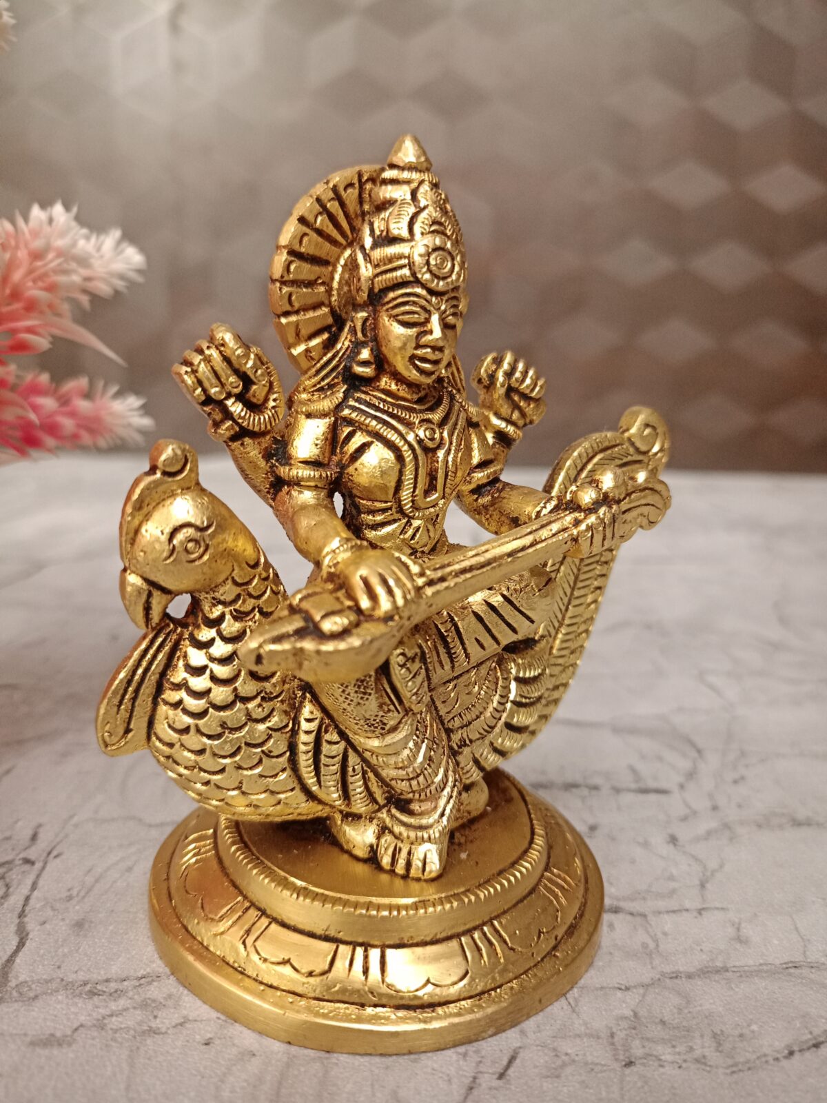 brass saraswathi annam idol pooja gift vgocart coimbatore india2 scaled