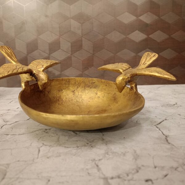 Buy Brass Decorative Birds Uruli For Home Decor 4"