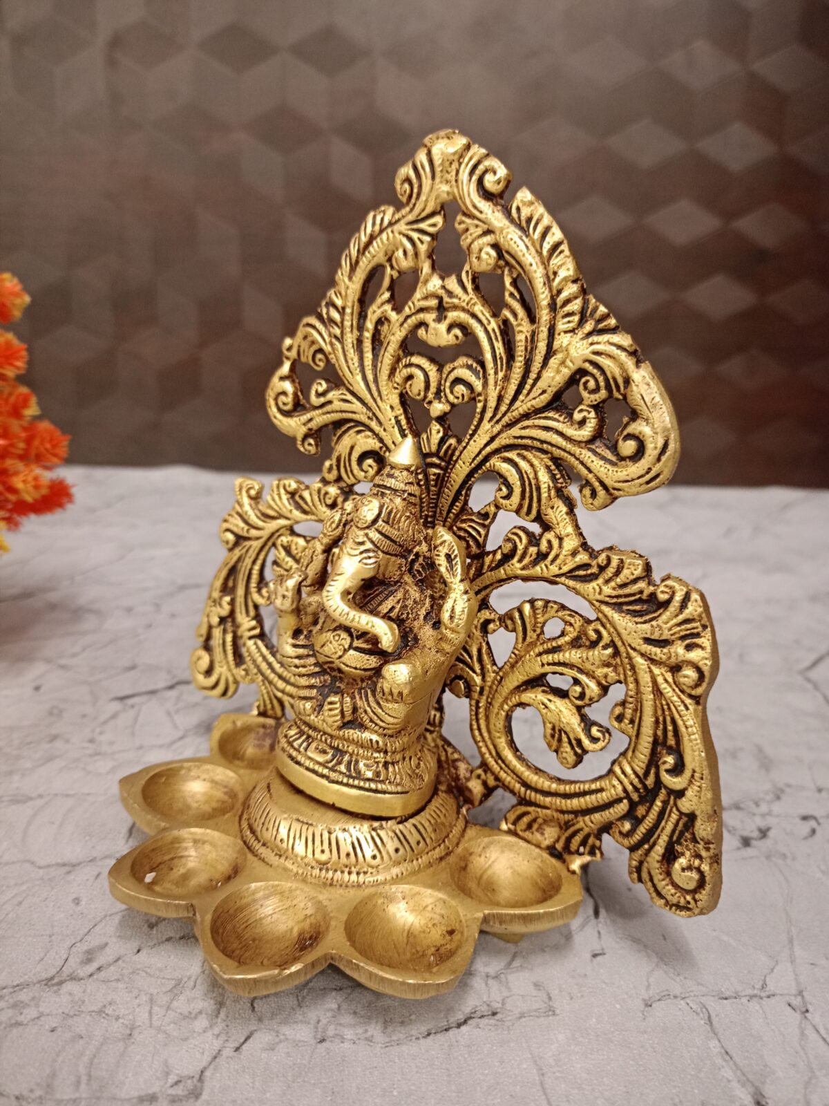 brass designer arch ganesha idol pooja gift vgocart coimbatore india2 scaled