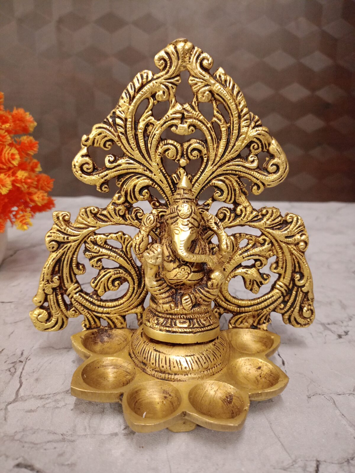 brass designer arch ganesha idol pooja gift vgocart coimbatore india3 scaled