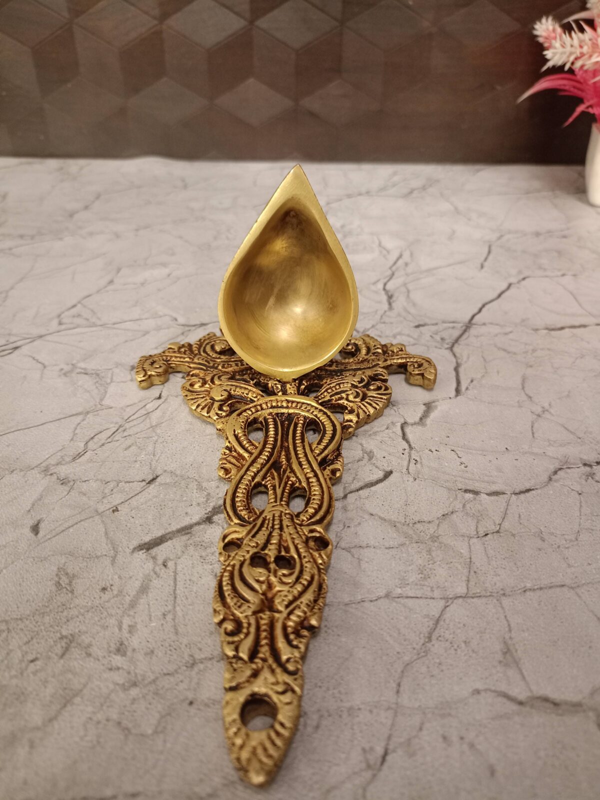 brass designer hanging diya pooja gift vgocart coimbatore india scaled