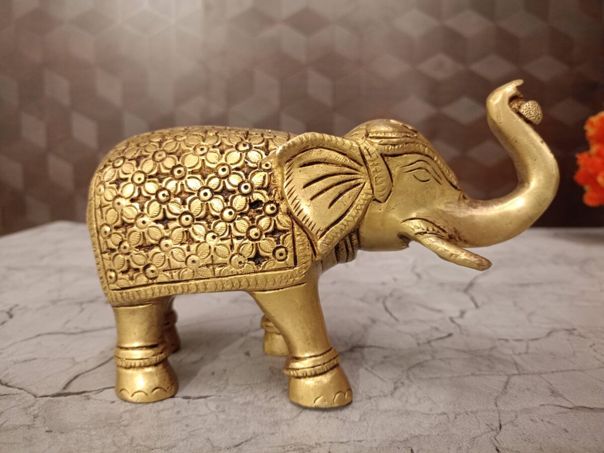 brass elephant idol pooja gift vgocart coimbatore india1 scaled