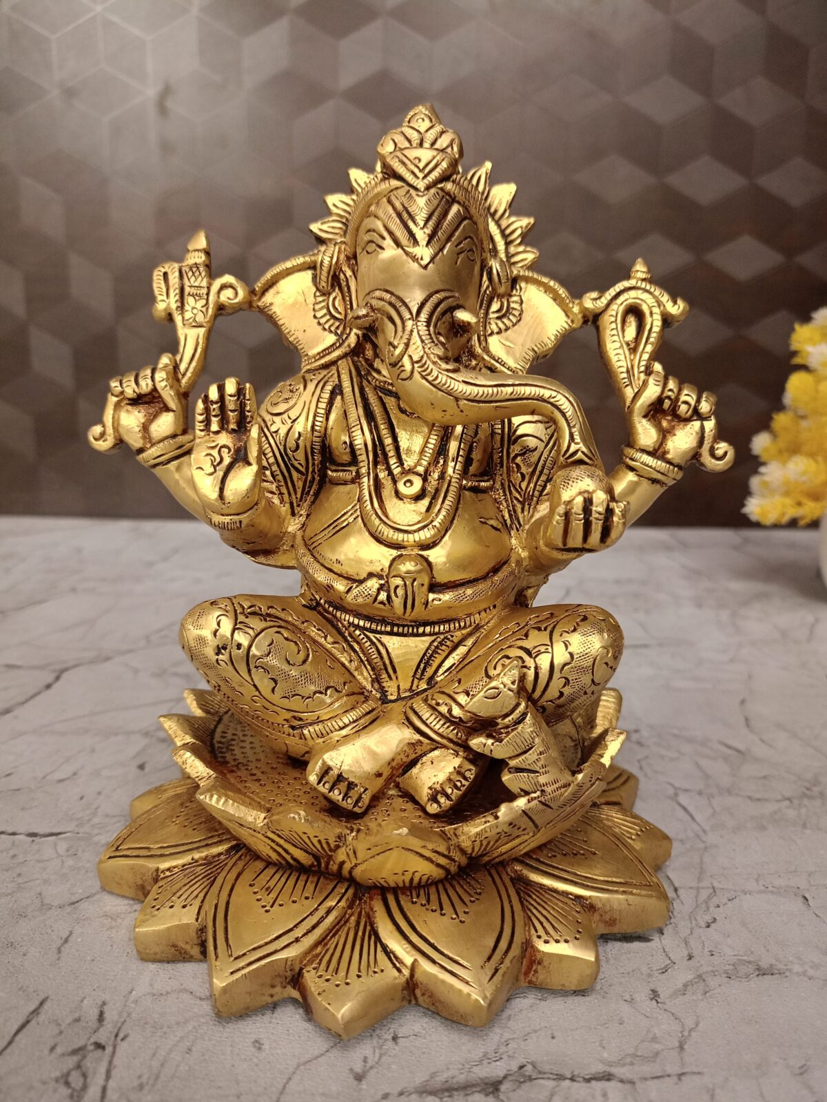 brass ganesha idol pooja gift antique vgocart coimbatore india3 scaled