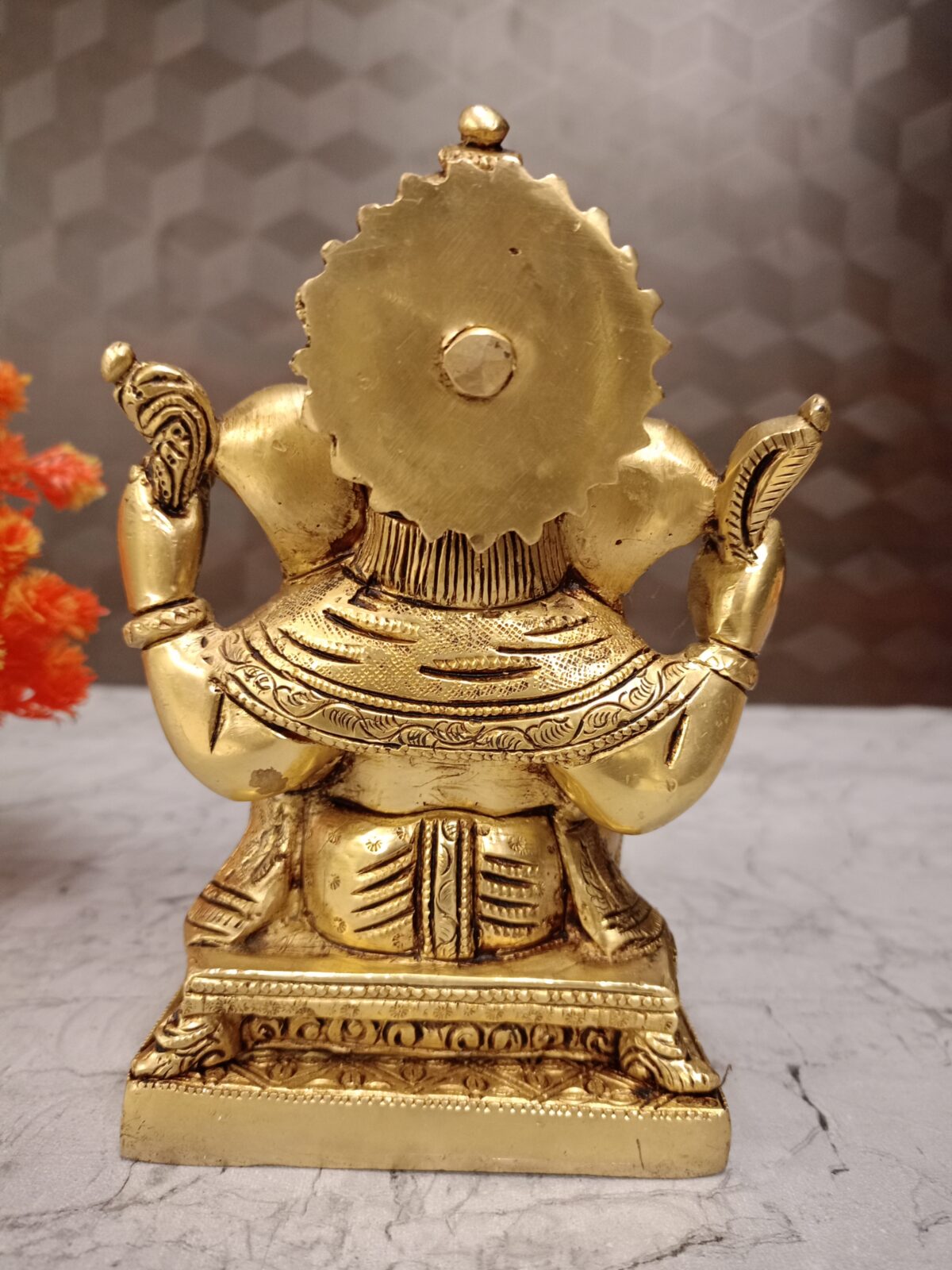 brass ganesha idol square chowki stand idol gift pooja vgocart coimbatore india2 scaled