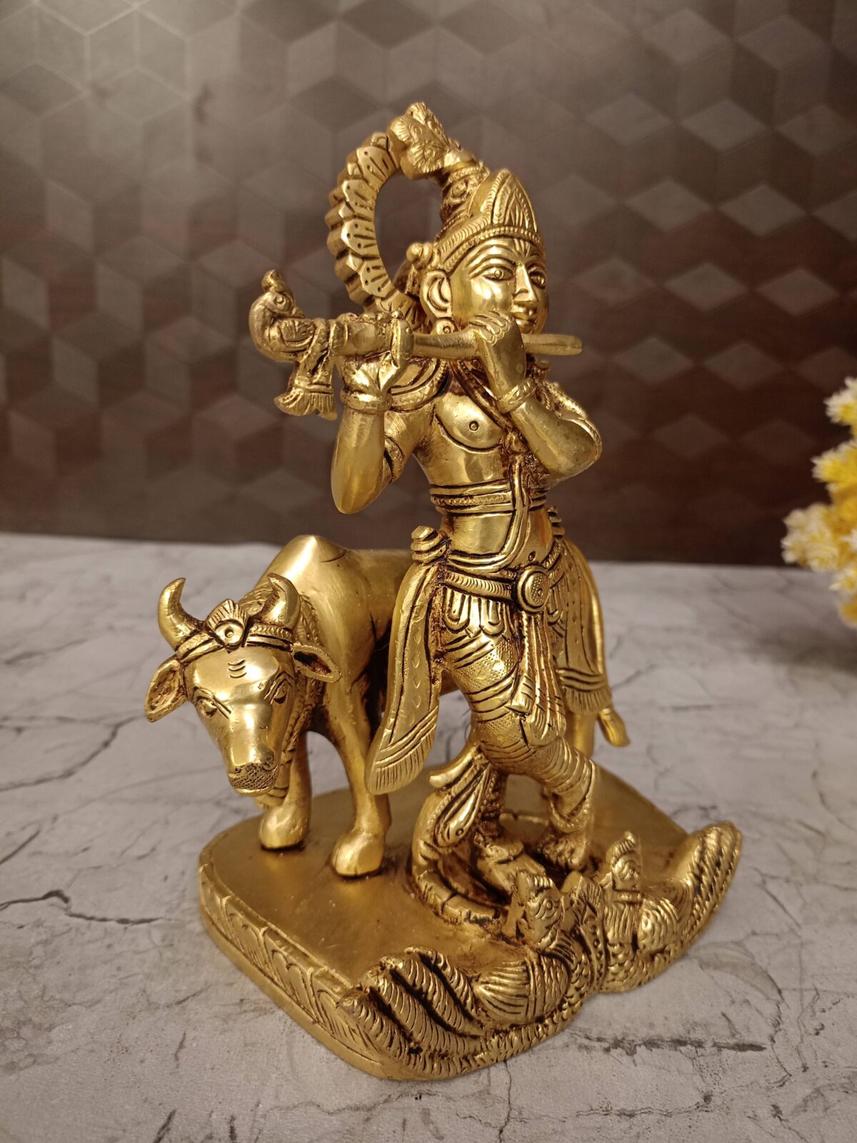 brass krishna idol cow pooja gift coimbatore india3 scaled