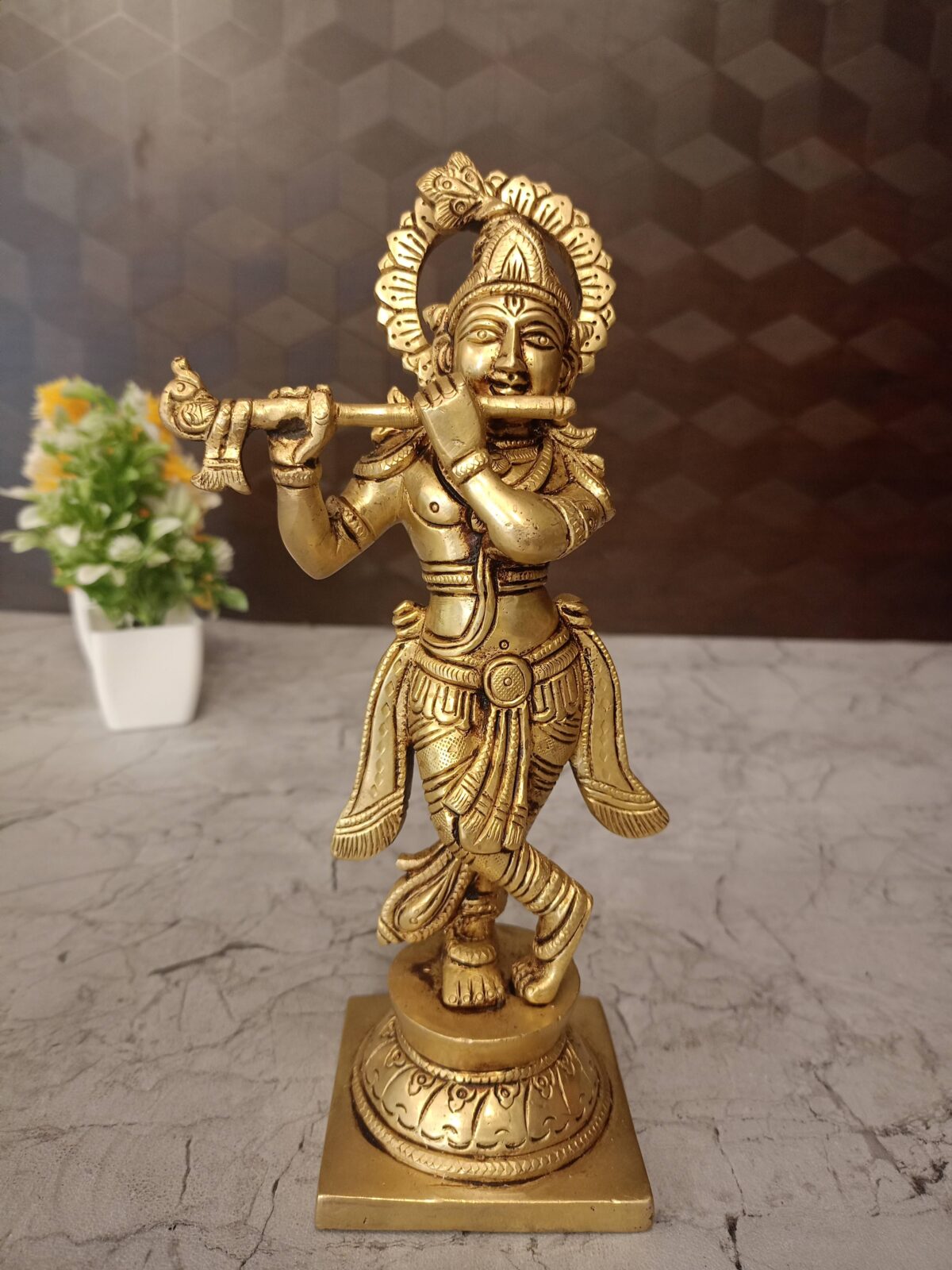 brass krishna idol pooja gift antique handcraft vgocart coimbatore india2 scaled