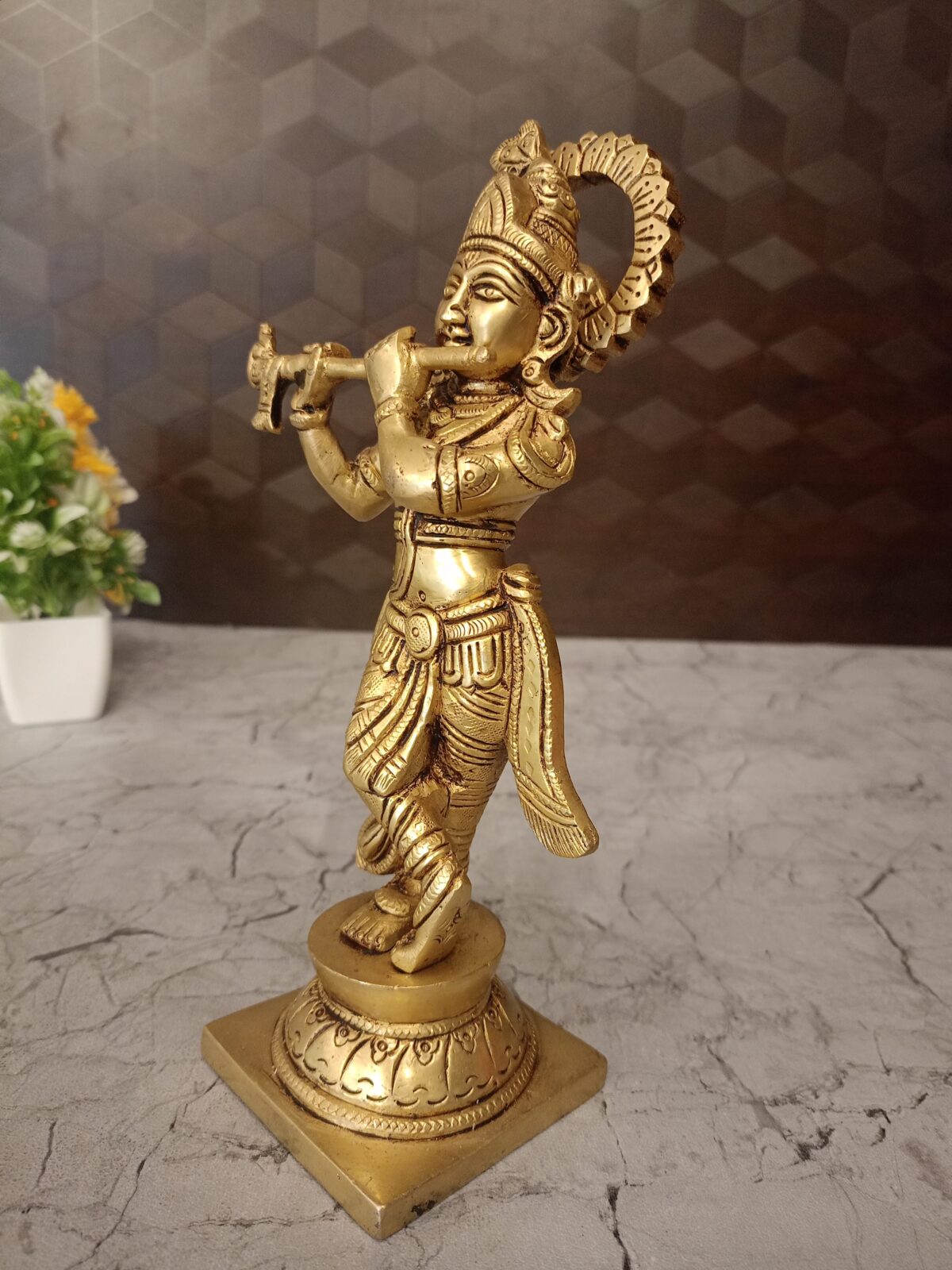 brass krishna idol pooja gift antique handcraft vgocart coimbatore india3 scaled