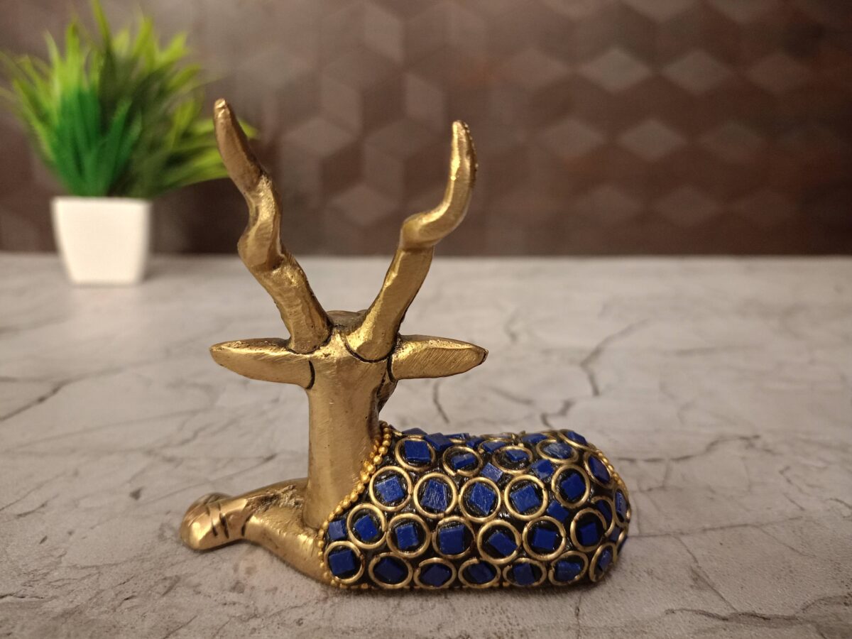 brass big stone deer gift home decor vgocart coimbatore india3 scaled