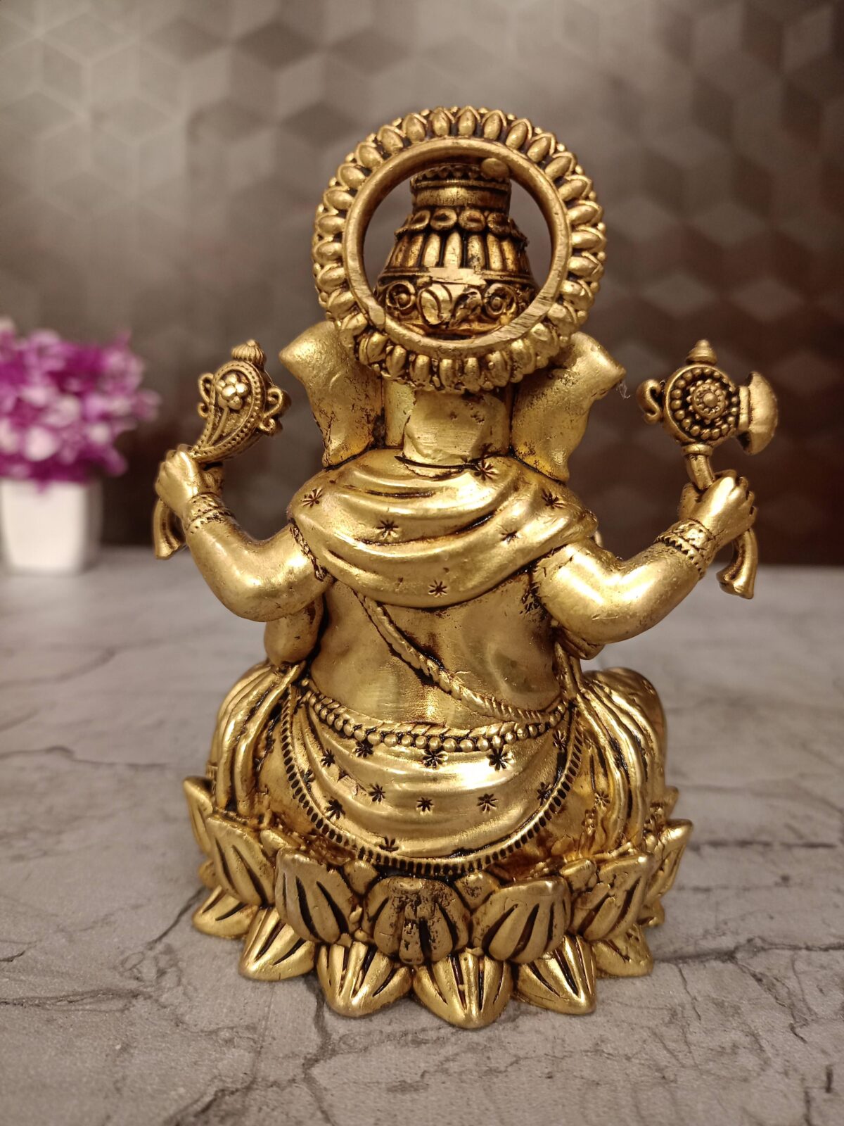 brass ganesha sitting lotus pooja gift vgocart coimbatore india4 scaled