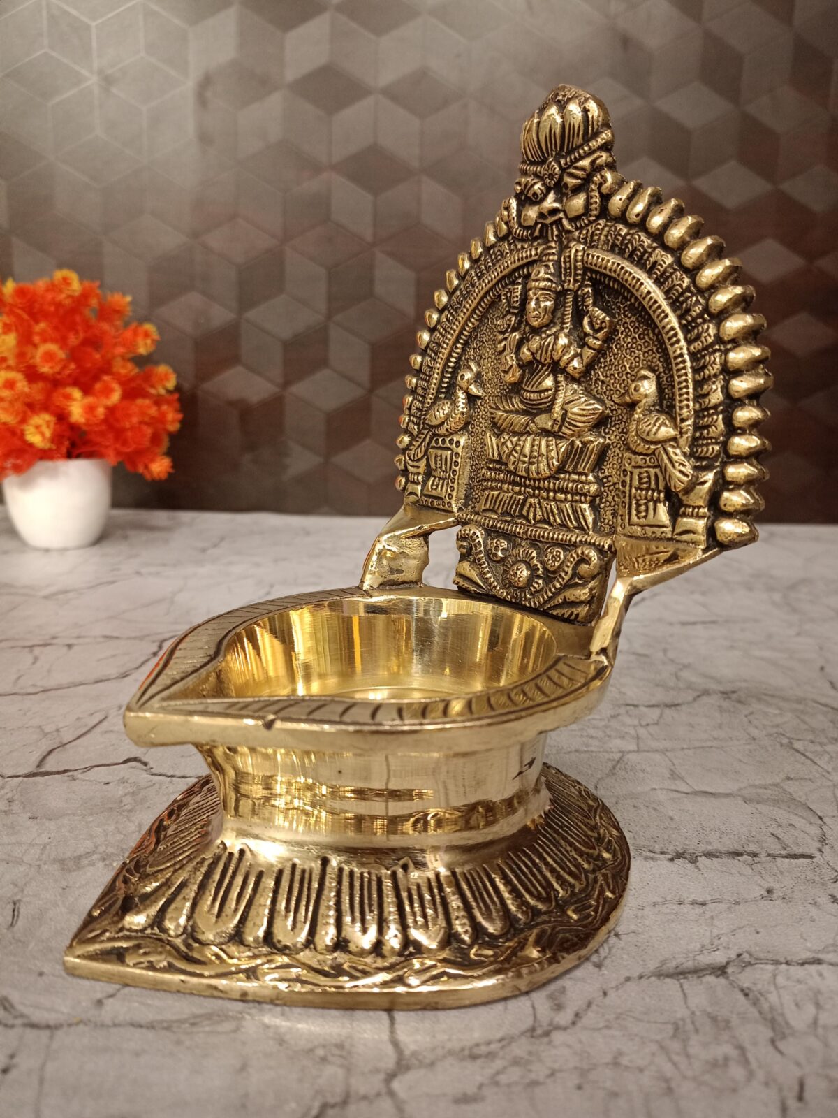 brass kamakshi diya for pooja gift vgocart coimbatore india6 scaled