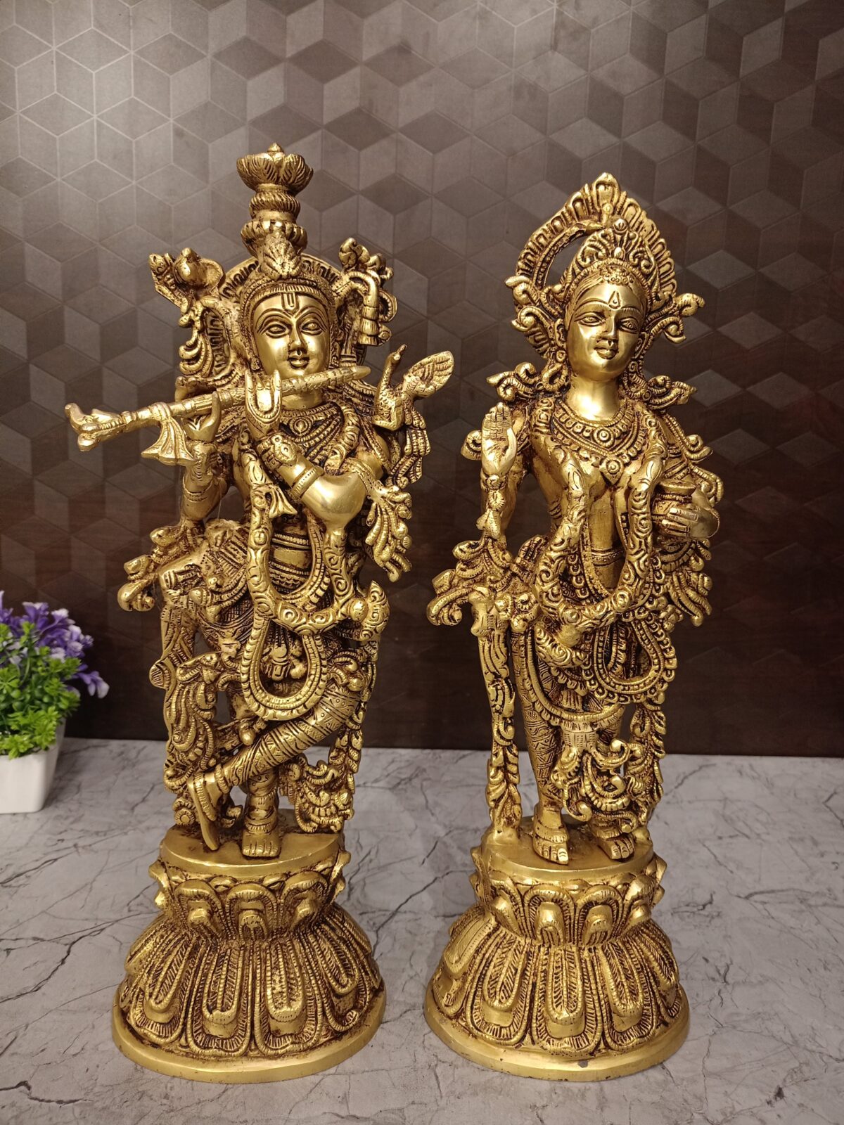 brass radha krishna idol pooja gift vgocart coimbatore india scaled