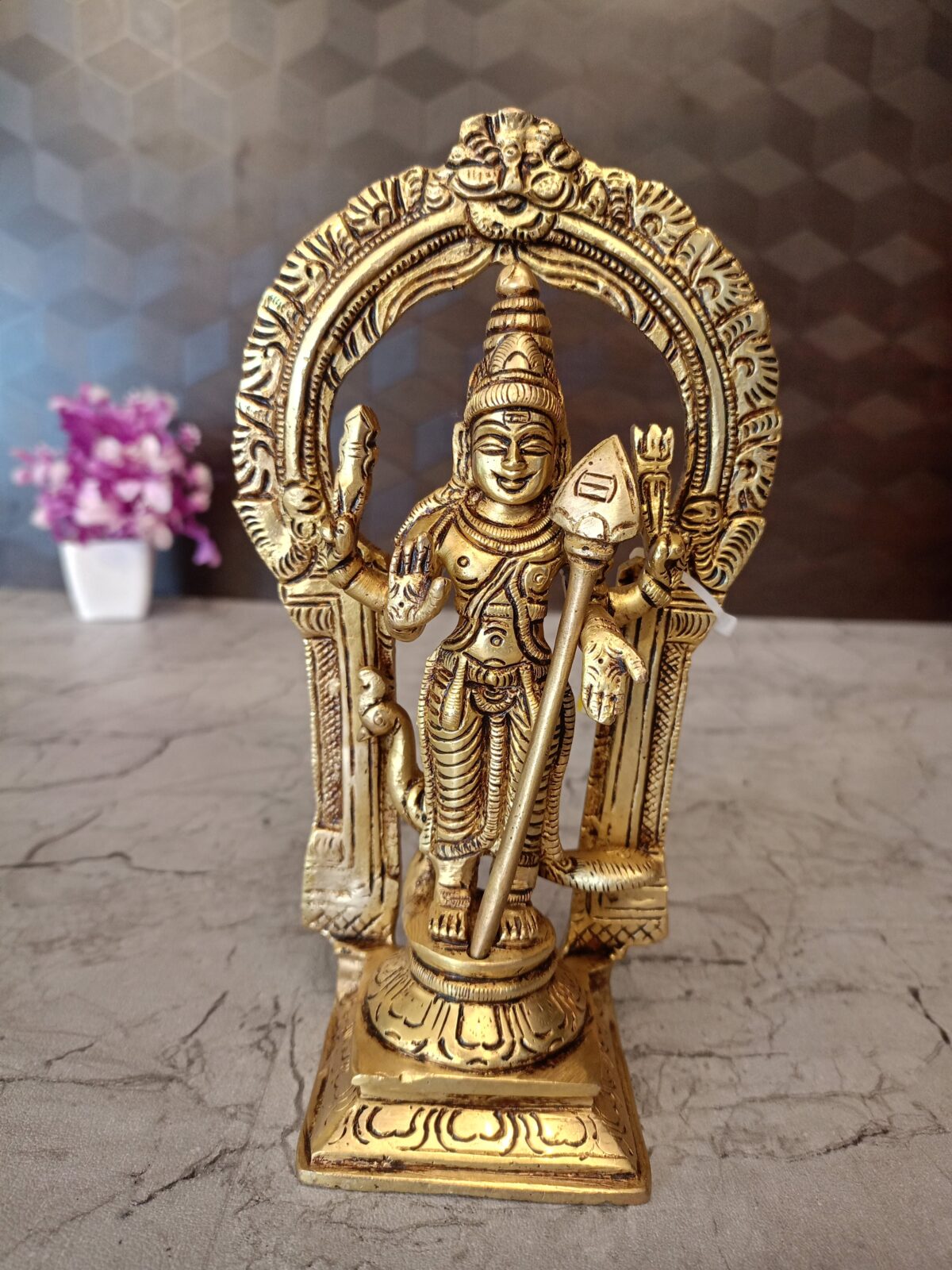 brass arch murugan statue pooja gift vgocart coimbatore india scaled