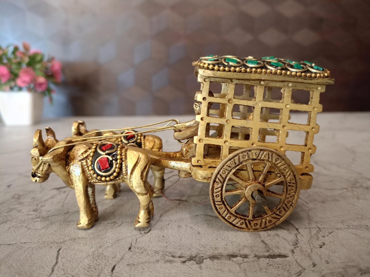 brass stone bullockcart gift home decor vgocart coimbatore india4 scaled