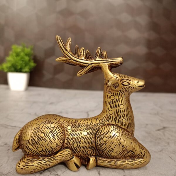 Brass Deer Statue 4"