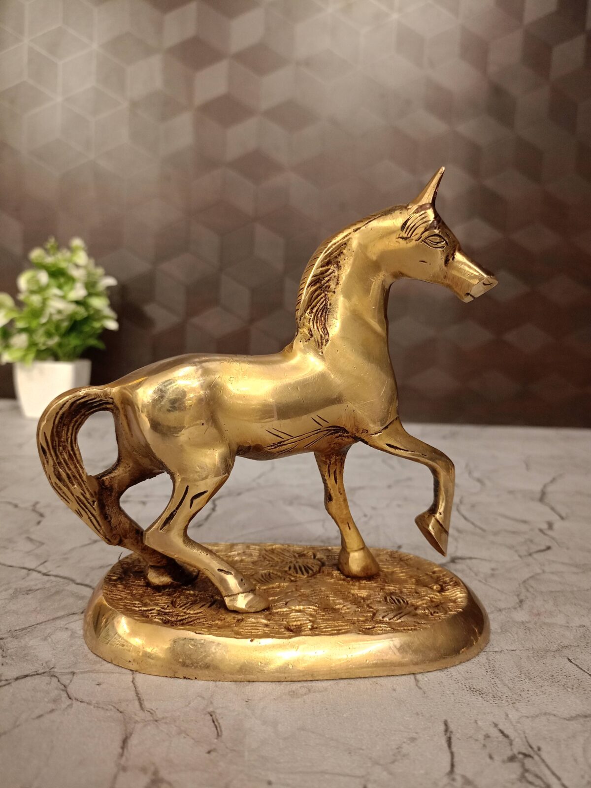 brass horse gift home decor vgocart coimbatore india scaled