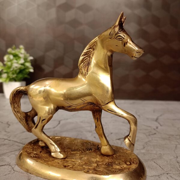 Brass Horse Statue 5.5"