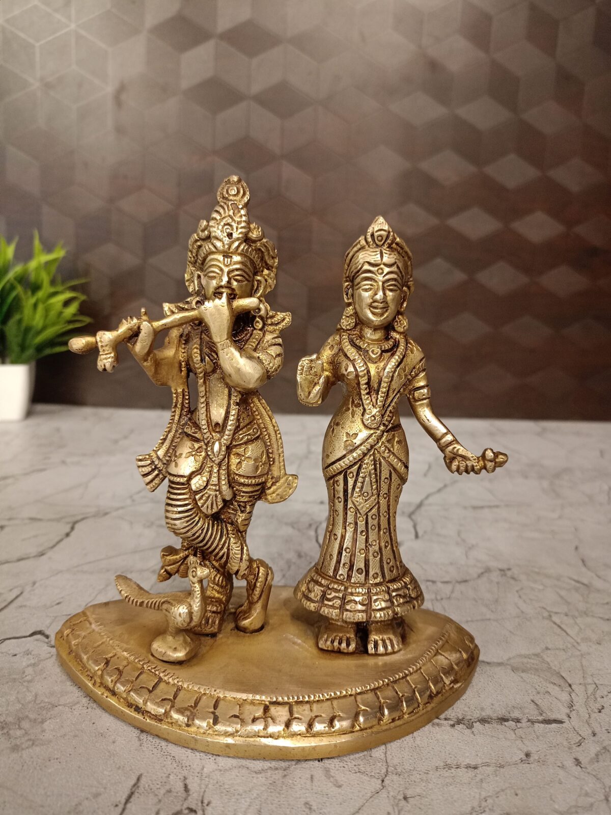 brass radha krishna idol pooja gift vgocart coimbatore india scaled