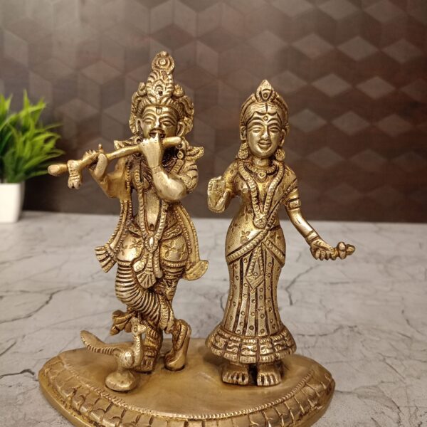 brass radha krishna idol pooja gift vgocart coimbatore india