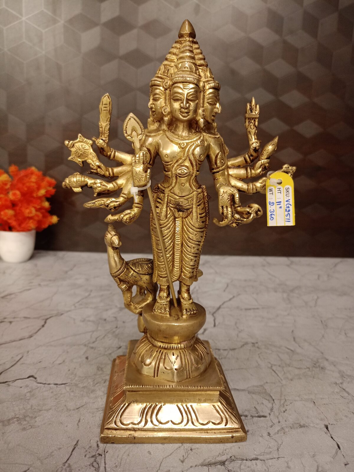 brass shanmugar idol pooja gift vgocart coimbatore india2 scaled