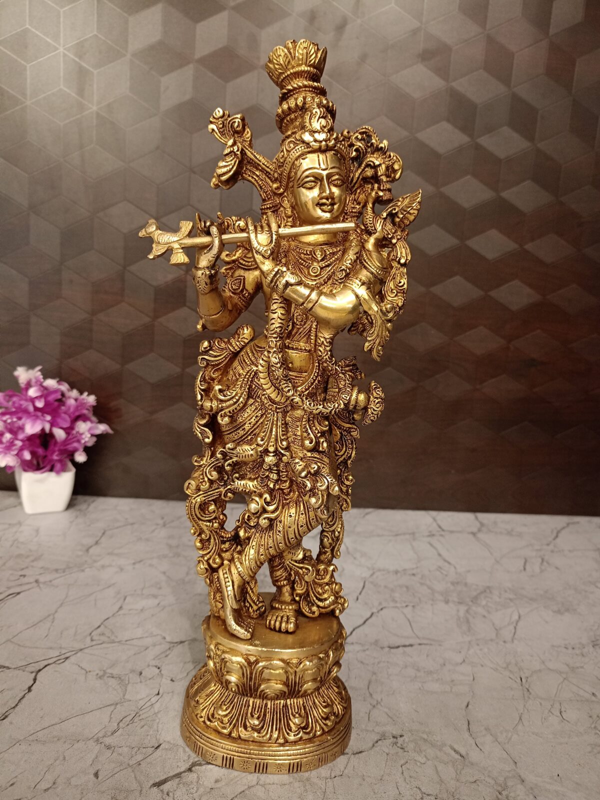 brass superfine krishna statue pooja gift vgocart coimbatore india scaled