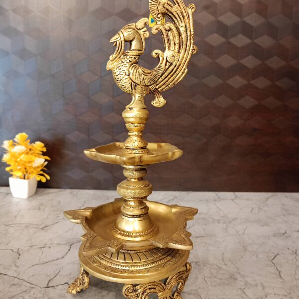 brass annam two layer kuthu vilakku pooja gift coimbatore india2