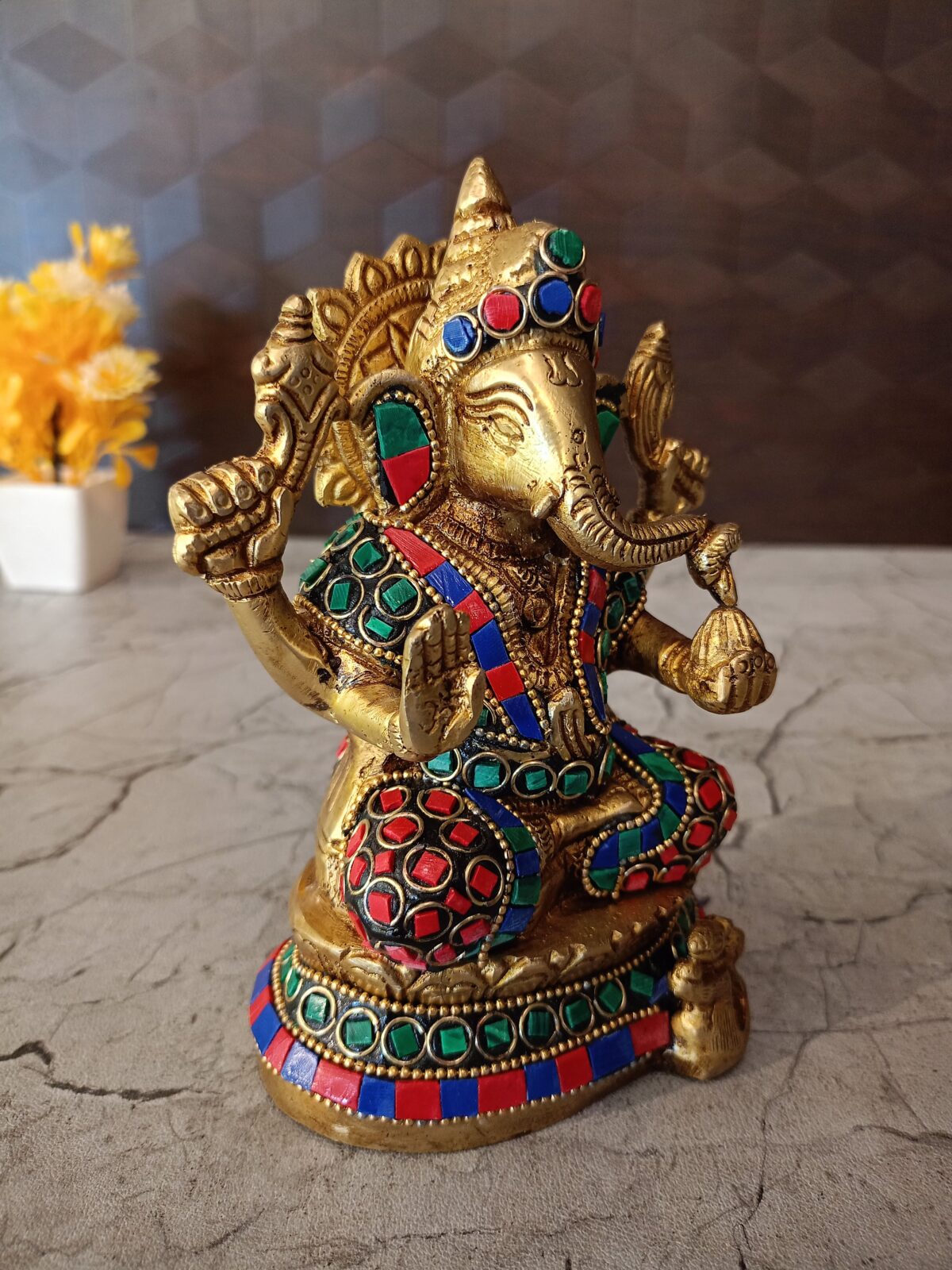 brass stone ganesha idol pooja gift vgocart decor coimbatore india4 scaled